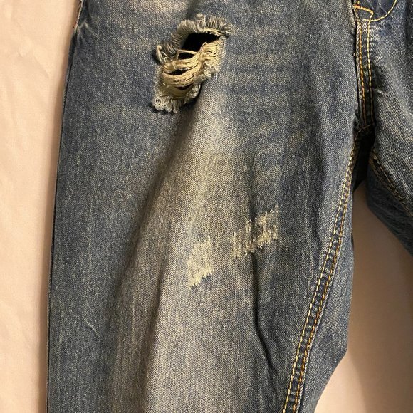 American Legacy Blue Jeans Men's Slim Straight 34X32 Distressed - Picture 6 of 11